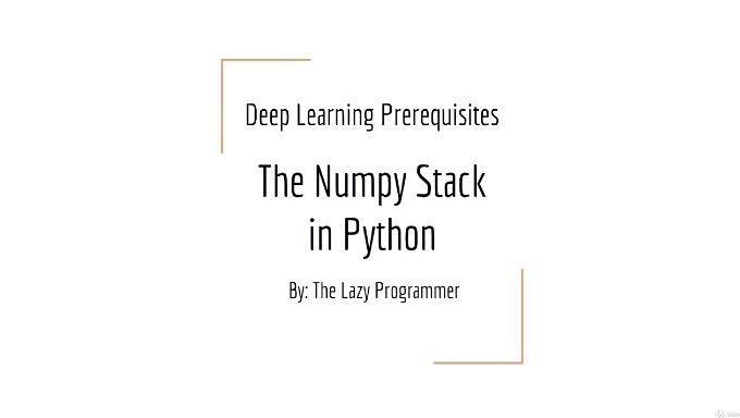Deep Learning Prerequisites: The Numpy Stack in Python V2